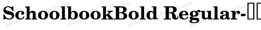 SchoolbookBold Regular字体转换